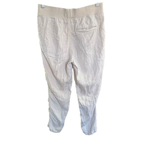 Faherty Arlie Day Pull On Linen Blend Pants Pockets Lagenlook M Lounge Tan - Picture 3 of 10